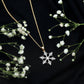 Certified Moissanite Frozen Snowflake Pendant Necklace