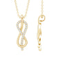 Minimal Moissanite Infinity Knot Pendant Necklace