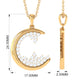 C Initial Necklace with Moissanite Cluster