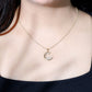 C Initial Necklace with Moissanite Cluster