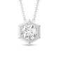 Certified Moissanite Solitaire Hexagonal Pendant