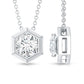 Certified Moissanite Solitaire Hexagonal Pendant