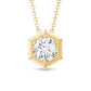 Certified Moissanite Solitaire Hexagonal Pendant