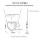 Certified Moissanite Double Heart Necklace for Women