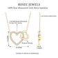 Certified Moissanite Double Heart Necklace for Women