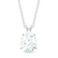 2.2 Carat Solitaire Moissanite Teardrop Pendant Necklace
