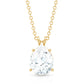 2.2 Carat Solitaire Moissanite Teardrop Pendant Necklace