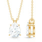 2.2 Carat Solitaire Moissanite Teardrop Pendant Necklace