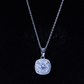 Certified 3 Carat Cushion Cut Moissanite Pendant
