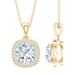 Certified 3 Carat Cushion Cut Moissanite Pendant