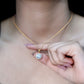Certified 3 Carat Cushion Cut Moissanite Pendant
