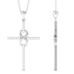 Certified Moissanite Infinity Cross Pendant Necklace