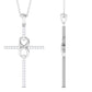 Certified Moissanite Infinity Cross Pendant Necklace
