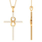Certified Moissanite Infinity Cross Pendant Necklace