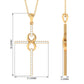 Certified Moissanite Infinity Cross Pendant Necklace