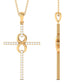 Certified Moissanite Infinity Cross Pendant Necklace