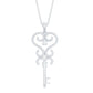 Vintage Looking Moissanite Key Pendant Necklace for Women