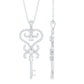 Vintage Looking Moissanite Key Pendant Necklace for Women