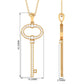 Classic Moissanite Key Charm Necklace with Certificate