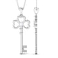Certified Moissanite Cute Key to My Heart Pendant Necklace