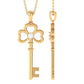 Certified Moissanite Cute Key to My Heart Pendant Necklace