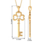 Certified Moissanite Cute Key to My Heart Pendant Necklace