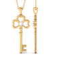 Certified Moissanite Cute Key to My Heart Pendant Necklace