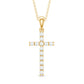 Certified Moissanite Cross Pendant Necklace for Women