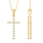 Certified Moissanite Cross Pendant Necklace for Women