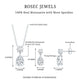 Moissanite Teardrop Two Stone Jewelry Set