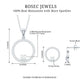 Certified Moissanite Open Circle Jewelry Set