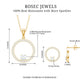 Certified Moissanite Open Circle Jewelry Set