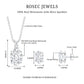 Certified Moissanite Oval Necklace and Earrings Set