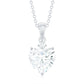 Certified 2 Carat Moissanite Heart Pendant for Women