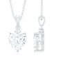 Certified 2 Carat Moissanite Heart Pendant for Women