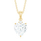 Certified 2 Carat Moissanite Heart Pendant for Women