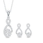 Certified 0.9 Carat Moissanite Infinity Necklace and Earring Set