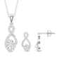 Certified 0.9 Carat Moissanite Infinity Necklace and Earring Set