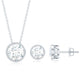 Simple Moissanite Solitaire Jewelry Set in Bezel Setting