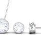 Simple Moissanite Solitaire Jewelry Set in Bezel Setting