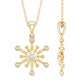 Diamond Snowflake Pendant Necklace for Women
