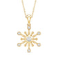 Diamond Snowflake Pendant Necklace for Women
