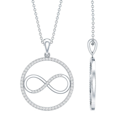 Diamonds Infinity Eternity Pendant Necklace