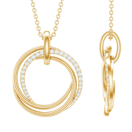 Certified Diamond Eternity Circle Necklace For Her