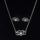 Round Cut Diamond Infinity Heart Jewelry Set