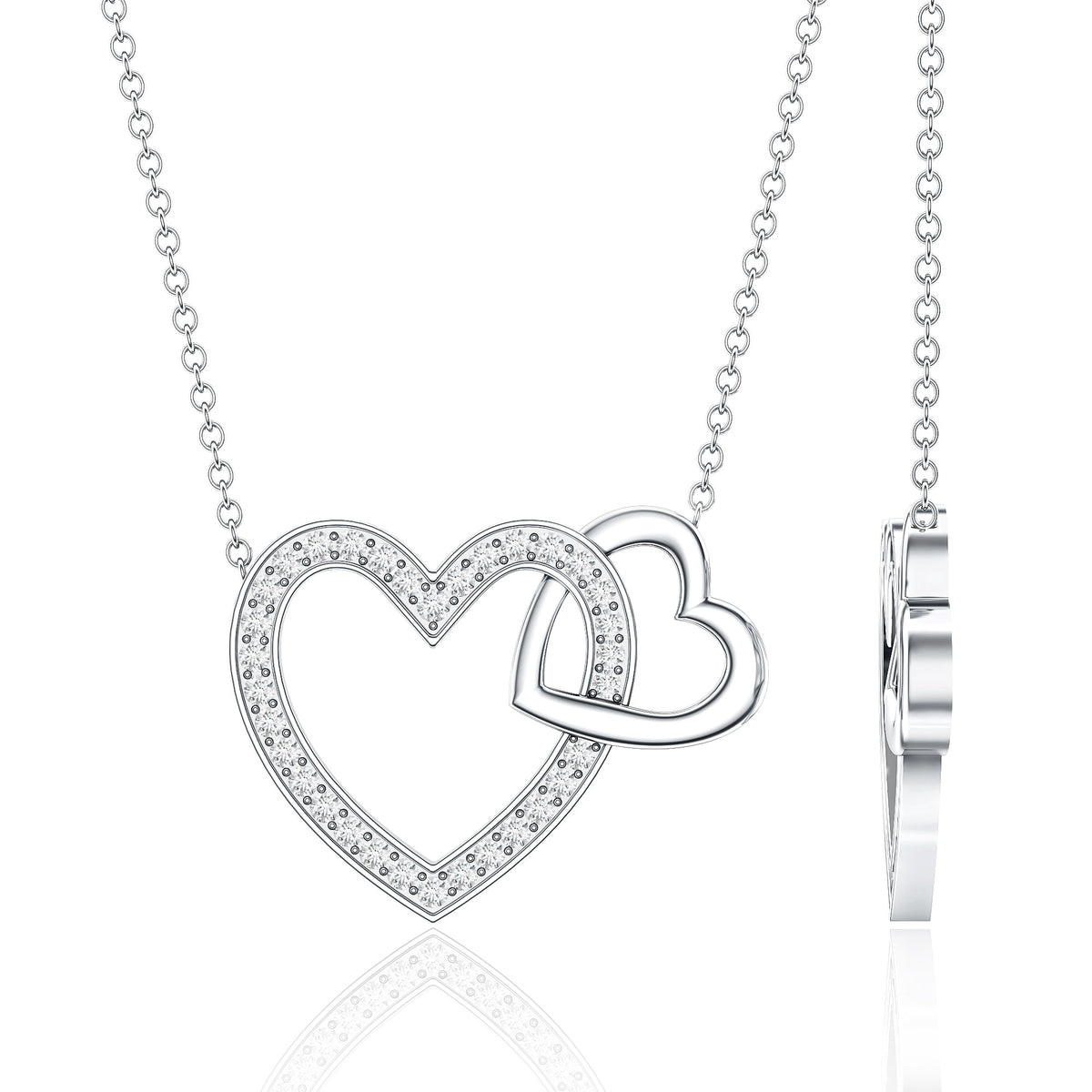 Diamond 2 Heart Promise Necklace