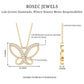 Diamond Butterfly Pendant Necklace For Women