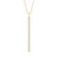 Round Cut Diamond Bar Necklace For Women