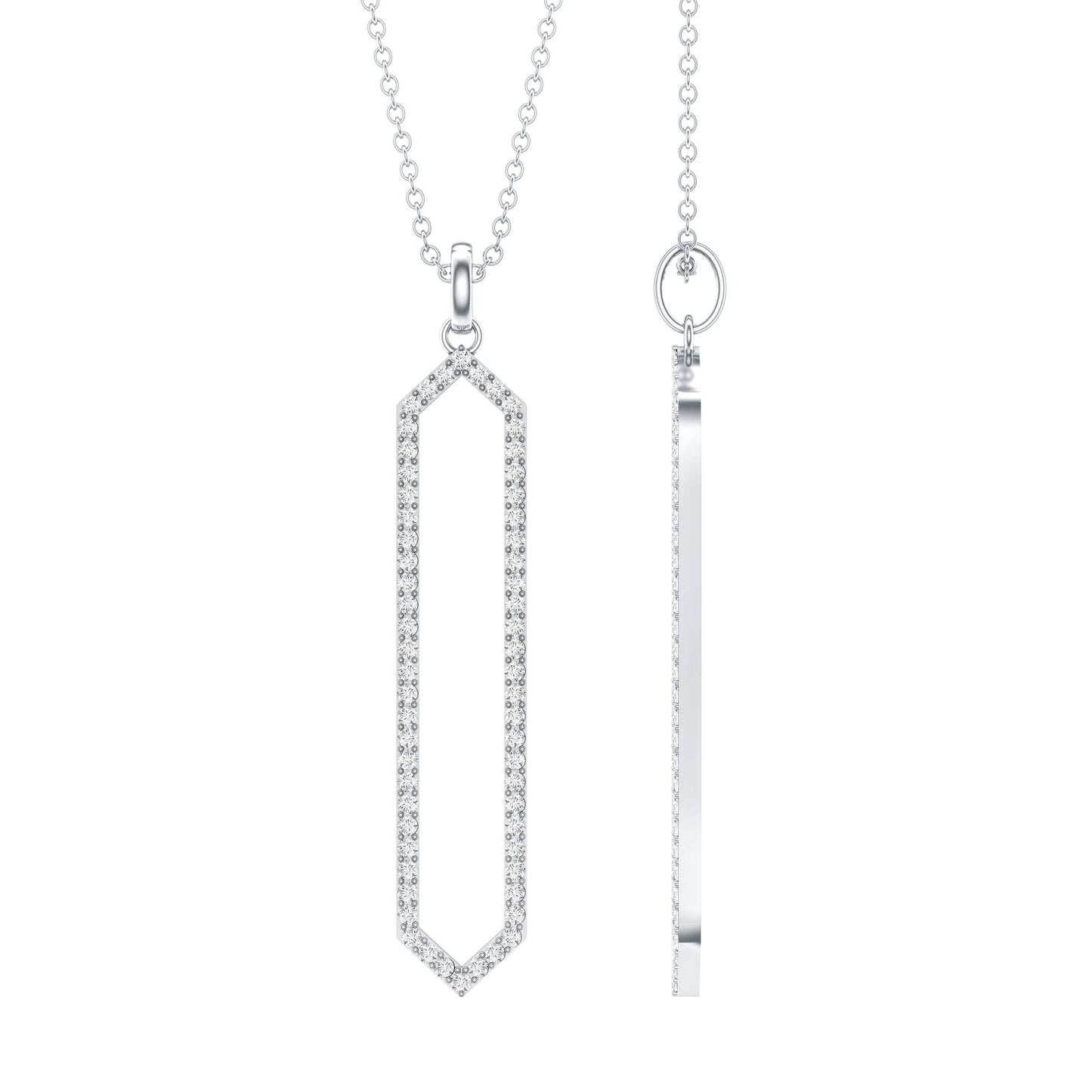 Collar Geométrico de Diamantes Certificados para Mujer