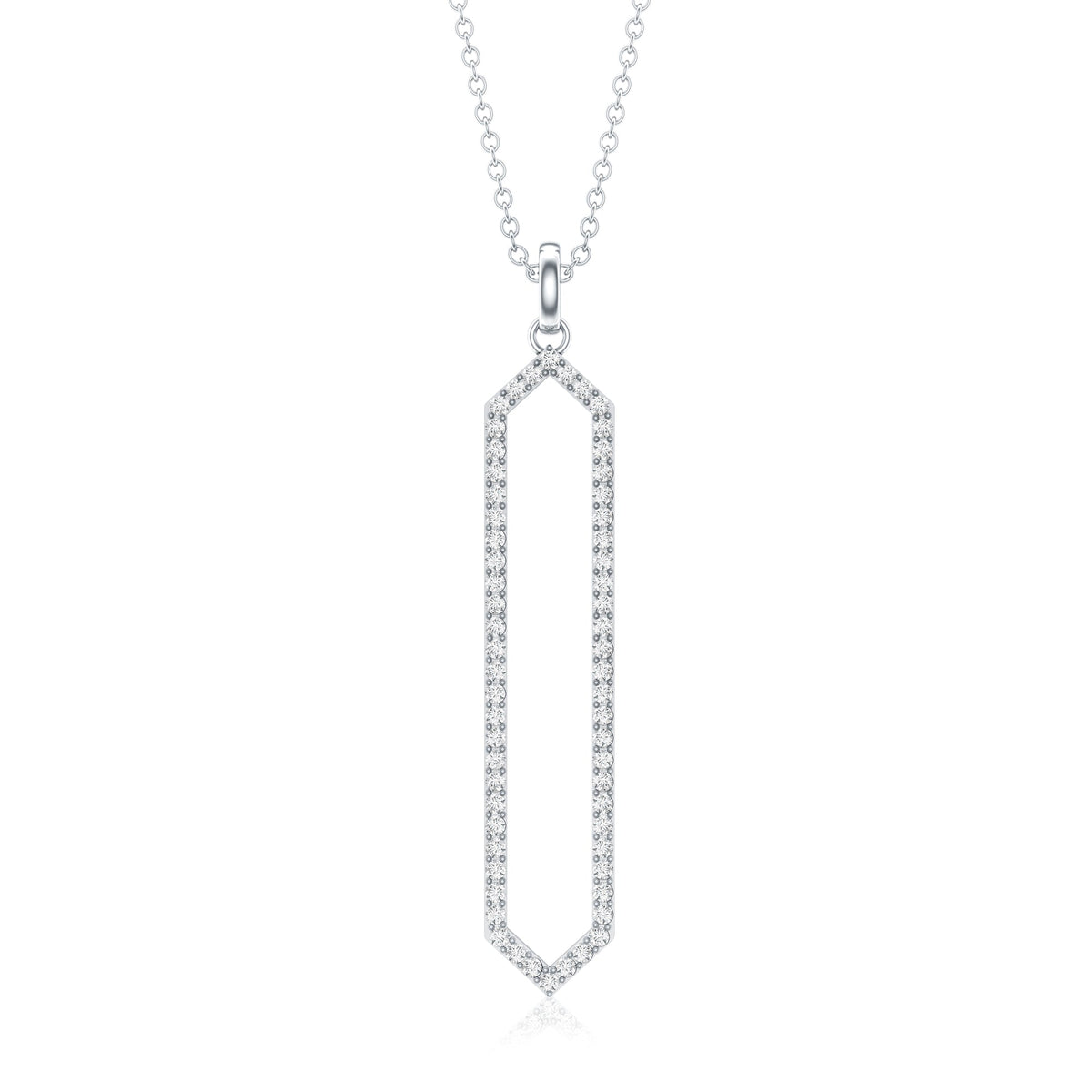 Collar Geométrico de Diamantes Certificados para Mujer